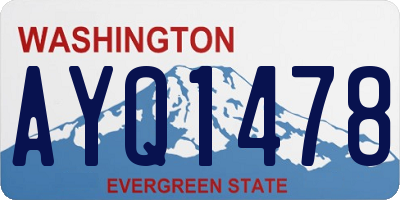 WA license plate AYQ1478