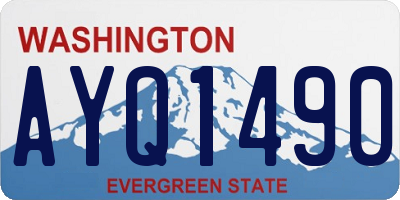 WA license plate AYQ1490