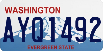 WA license plate AYQ1492