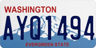 WA license plate AYQ1494