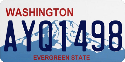 WA license plate AYQ1498