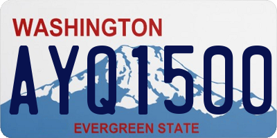 WA license plate AYQ1500