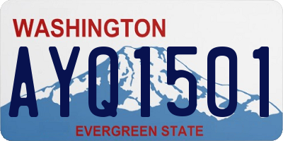 WA license plate AYQ1501