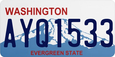 WA license plate AYQ1533
