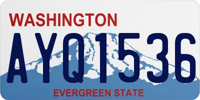 WA license plate AYQ1536