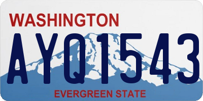 WA license plate AYQ1543