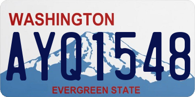 WA license plate AYQ1548