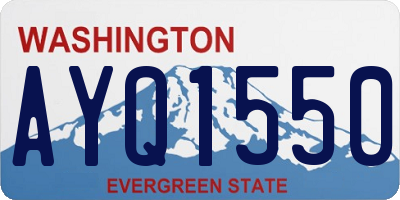 WA license plate AYQ1550