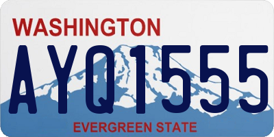 WA license plate AYQ1555