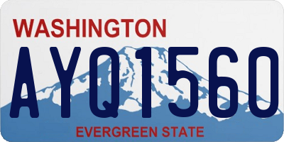 WA license plate AYQ1560