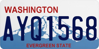 WA license plate AYQ1568