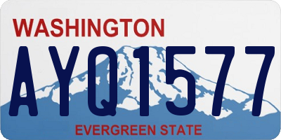 WA license plate AYQ1577