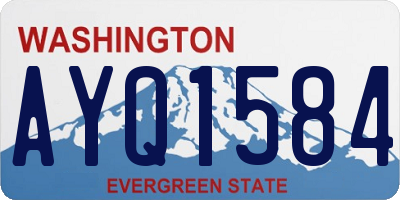 WA license plate AYQ1584