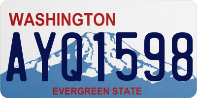 WA license plate AYQ1598