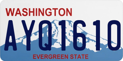 WA license plate AYQ1610