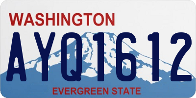 WA license plate AYQ1612