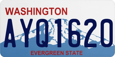 WA license plate AYQ1620