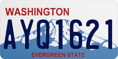 WA license plate AYQ1621