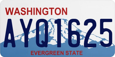 WA license plate AYQ1625