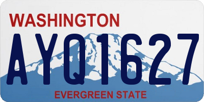WA license plate AYQ1627