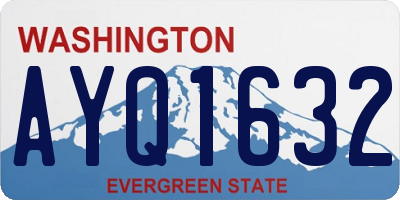 WA license plate AYQ1632