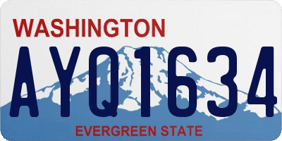 WA license plate AYQ1634