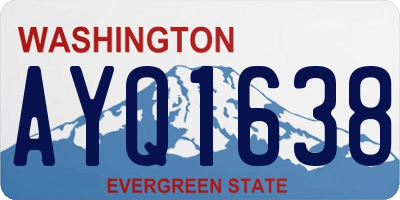 WA license plate AYQ1638