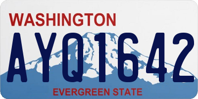 WA license plate AYQ1642