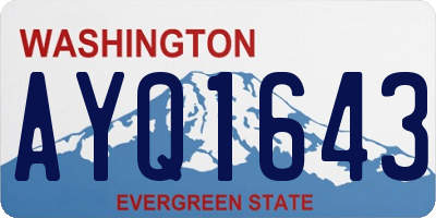 WA license plate AYQ1643