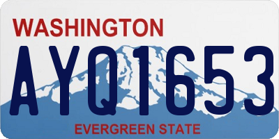WA license plate AYQ1653