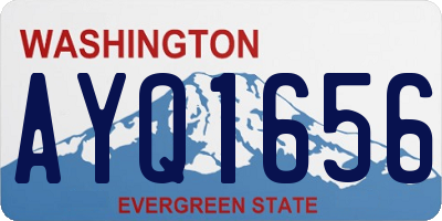 WA license plate AYQ1656