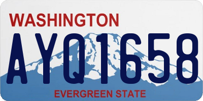 WA license plate AYQ1658