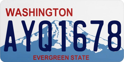 WA license plate AYQ1678