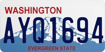 WA license plate AYQ1694