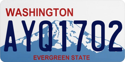 WA license plate AYQ1702
