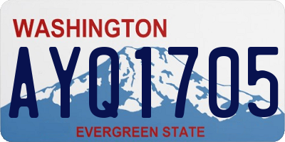 WA license plate AYQ1705