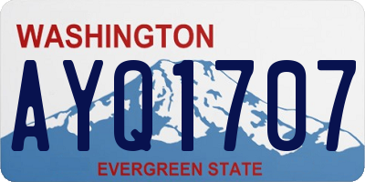 WA license plate AYQ1707