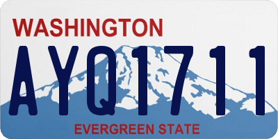 WA license plate AYQ1711