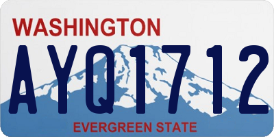 WA license plate AYQ1712