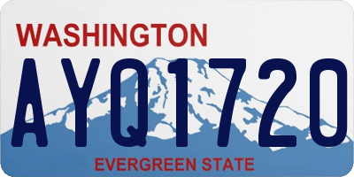 WA license plate AYQ1720