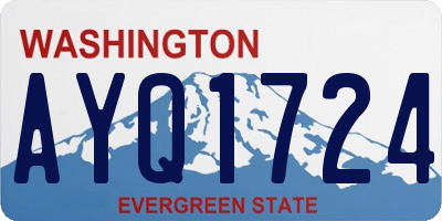 WA license plate AYQ1724