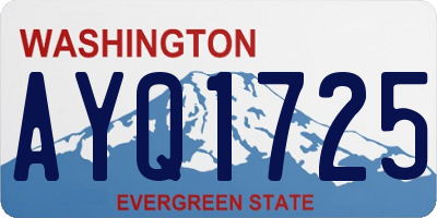 WA license plate AYQ1725