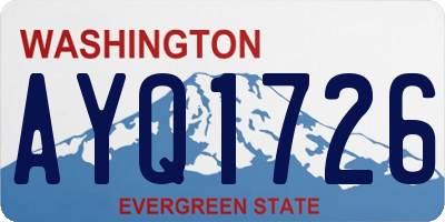 WA license plate AYQ1726