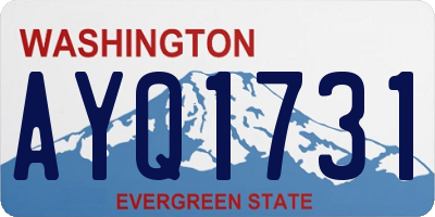 WA license plate AYQ1731
