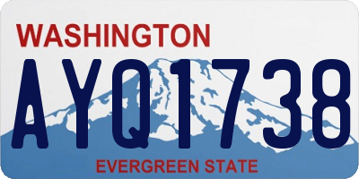 WA license plate AYQ1738