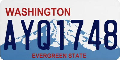 WA license plate AYQ1748