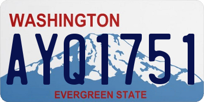 WA license plate AYQ1751