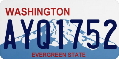 WA license plate AYQ1752