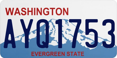 WA license plate AYQ1753