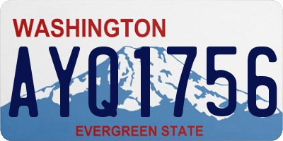 WA license plate AYQ1756